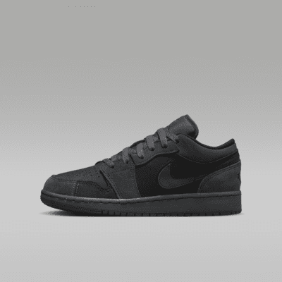 Black low cut jordans on sale